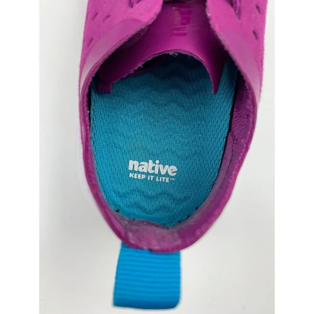 Native Kids Monaco Low Top Sneakers Purple Lace Up Lightweight Shoes Size 11